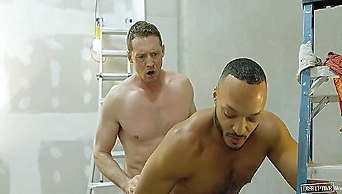 Brunette brunette and black guy cum in a interracial sex video