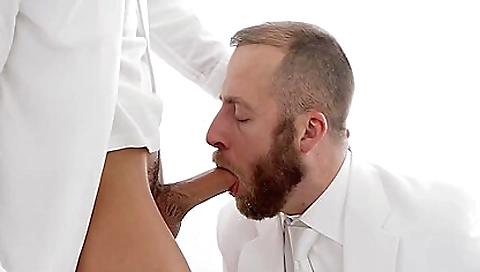 Amateur missionary guy goes to priest's place to get cum in mouth