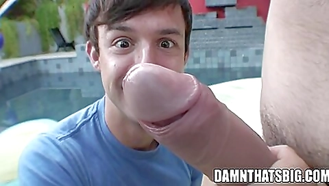 Amateur redhead in outdoor deepthroat facial pov video