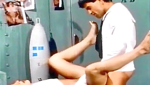 Two horny men get fucked hard in this vintage porn video