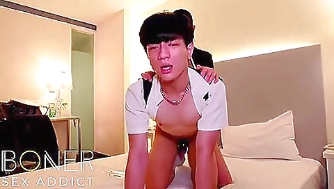 Sexy asian brunette fucked like a whore with a cock