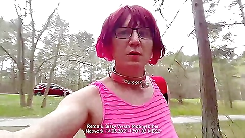 Red-haired lady gets caught by strangers and filmed