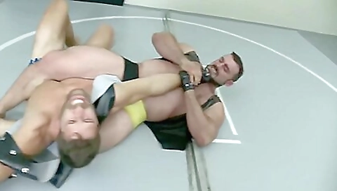Biker wrestling video - in this video the biker is wearing a uniform