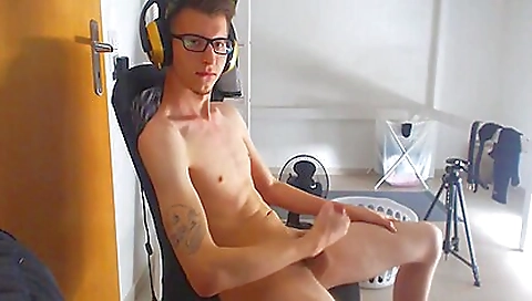 Amateur teen with a big cock and ass fucks big cock
