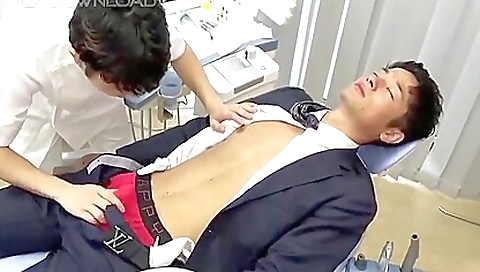 Japanese hottie takes a deep throat and rimming with her doctor