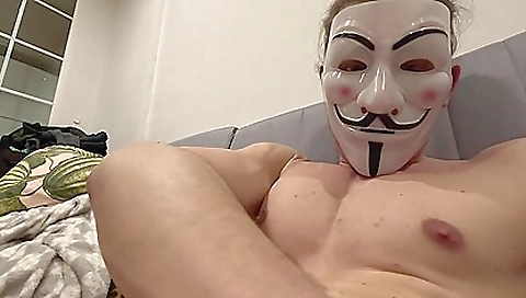 Boyfriend has a mask and he fucks a sexy teen girl