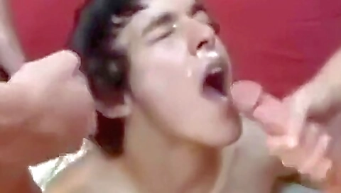 Horny gang bang with busty babe from exotic porn video