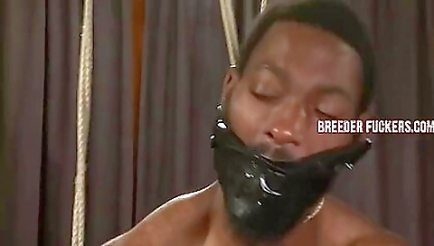 Threesome with a hot black girl and a blonde in bondage