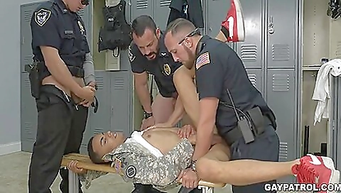Big black cock in uniform and big cock in all black uniform