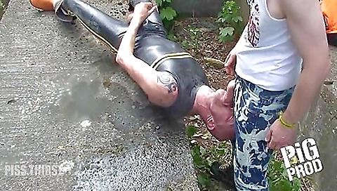 Hot military guy is having a threesome with a busty bitch