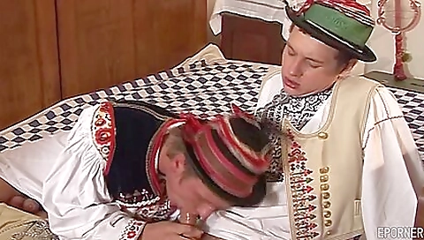 Two guys get fucked after some sex in college party