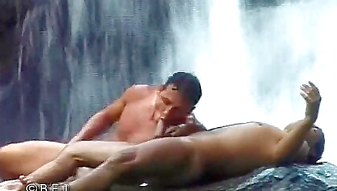 Two dudes with a camera filming a big cumshot in the park