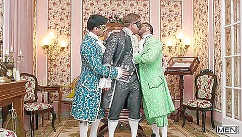 An exotic brunette and big cock have a great threesome