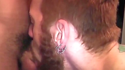 Brunette with a perfect tattooed pussy is going through a big cock