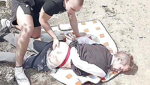 Blonde teen enjoys a wild outdoor sex with a big cock
