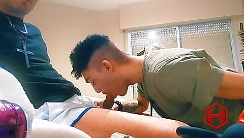 Girl with natural body is getting fucked on her back